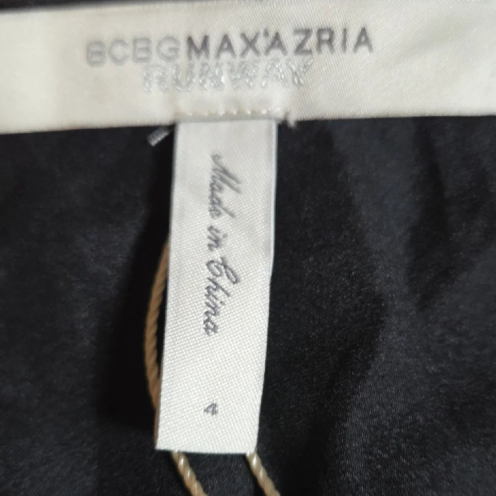 BCBG Black Dress with Silver Leaf Design - Picture 9 of 12